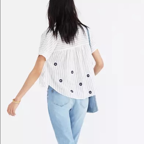 Madewell Stripes and Flowers Button Up - Picture 2 of 9